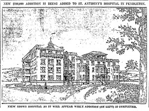 Rendering of 1922 building (Image courtesy Morning Oregonian, July 3, 1921, page 8)