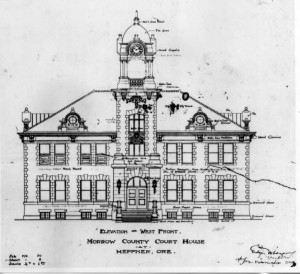 1Elevation drawing by Edgar M. Lazarus, 1902 (image courtesy of Univ. of Oregon Libraries)