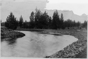 Completed Pilot Butte Canal in 1907 (Image courtesy Deschutes Historical Society.) 