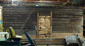 Assembled log house