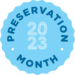 2023 Preservation Month sticker ‘People Saving Places’
