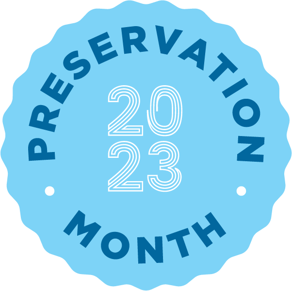 2023 Preservation Month sticker ‘People Saving Places’